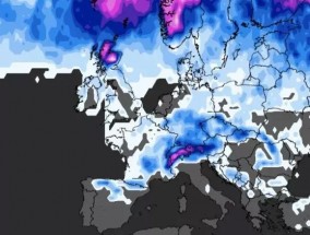 英国降雪：新地图显示可怕的零下12摄氏度的北极风暴将在几天内袭击英国